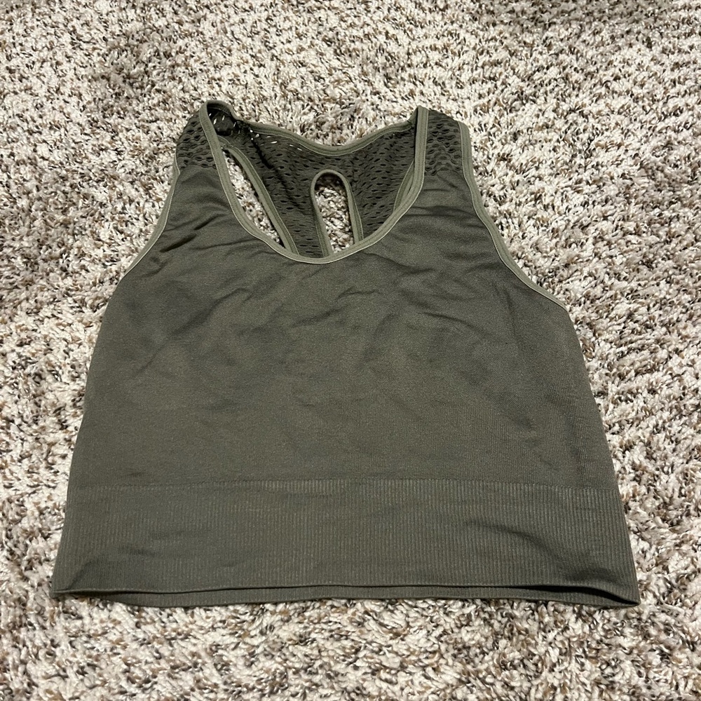 Nine West Dark Olive Sports Bra